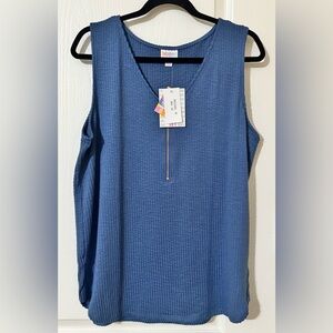 LulaRoe Rachel Simply Comfortable BlueTank Top Size NWT Medium
